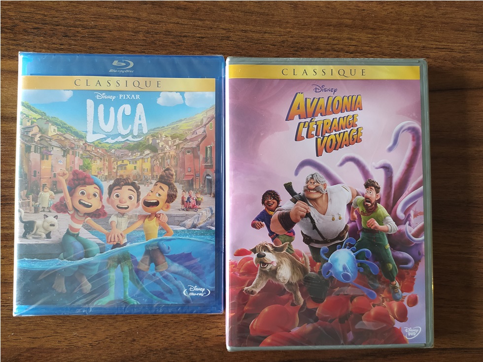 BRD Disney LUCA et DVD Disney AVALONIA
